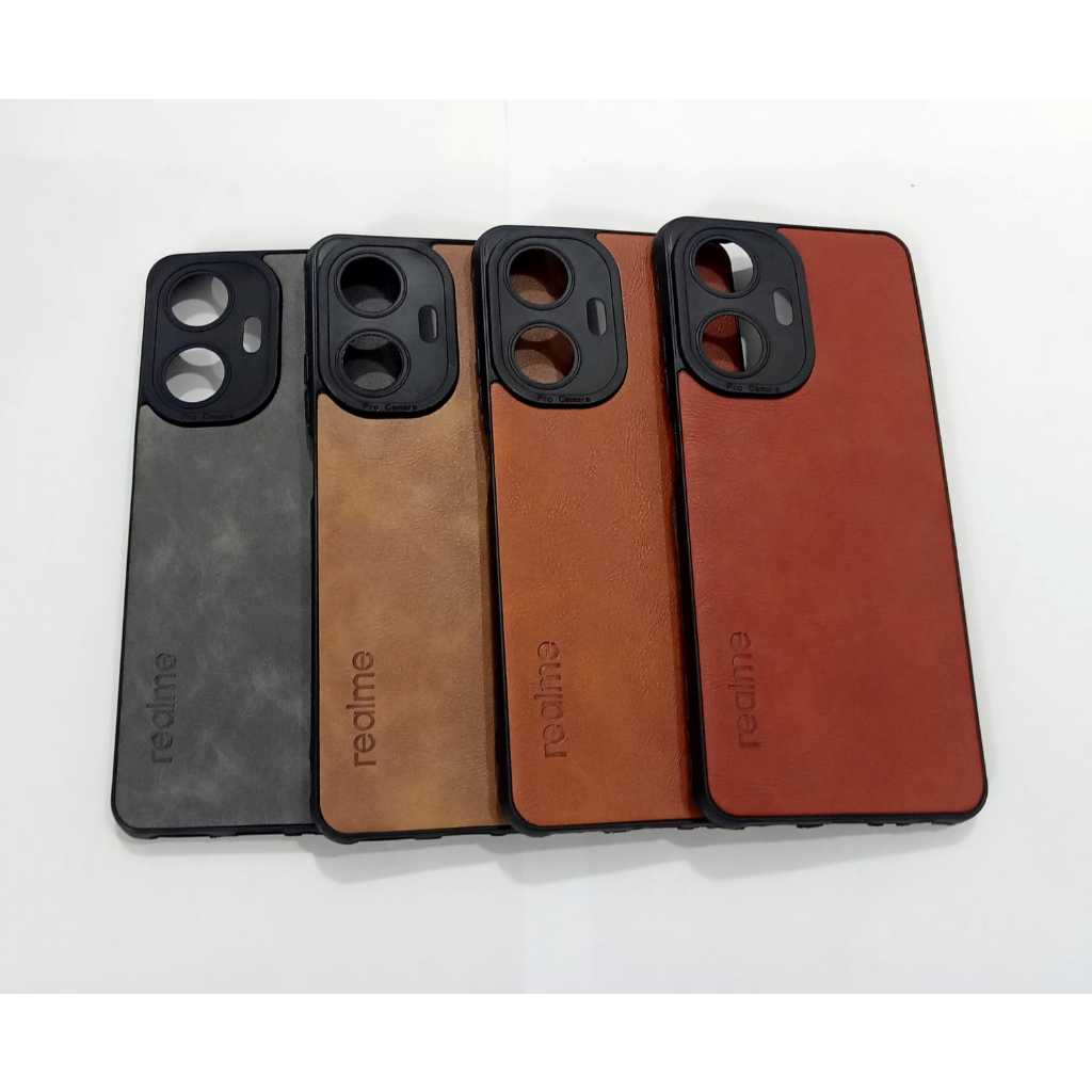 SOFTSHELL SOFTCASE เคสหนังโลโก้แบรนด์ RE C55- 2023 RMX3710
