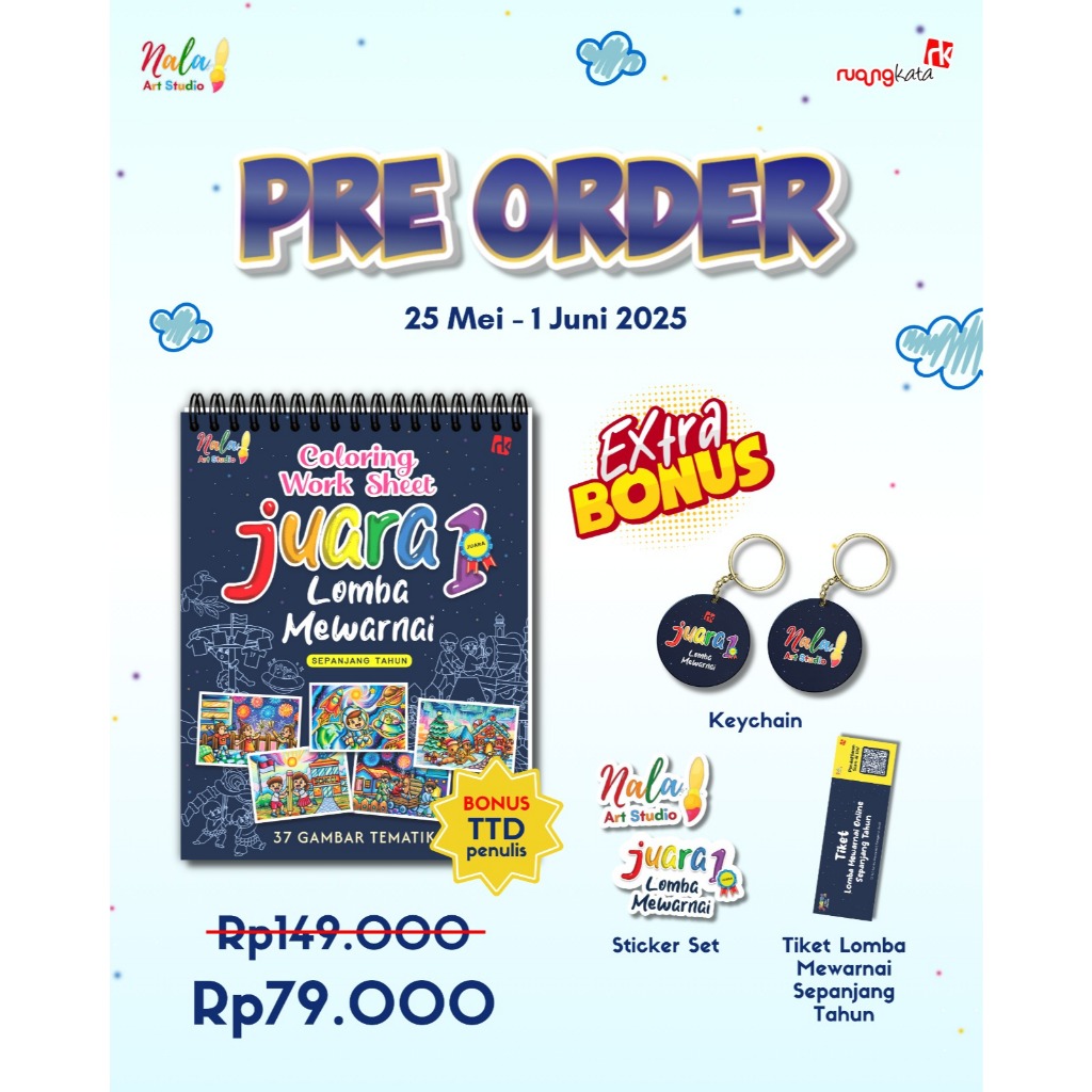 COLORING WORK SHEET CHAMPION 1 สี + TTD - Nala Art Studio