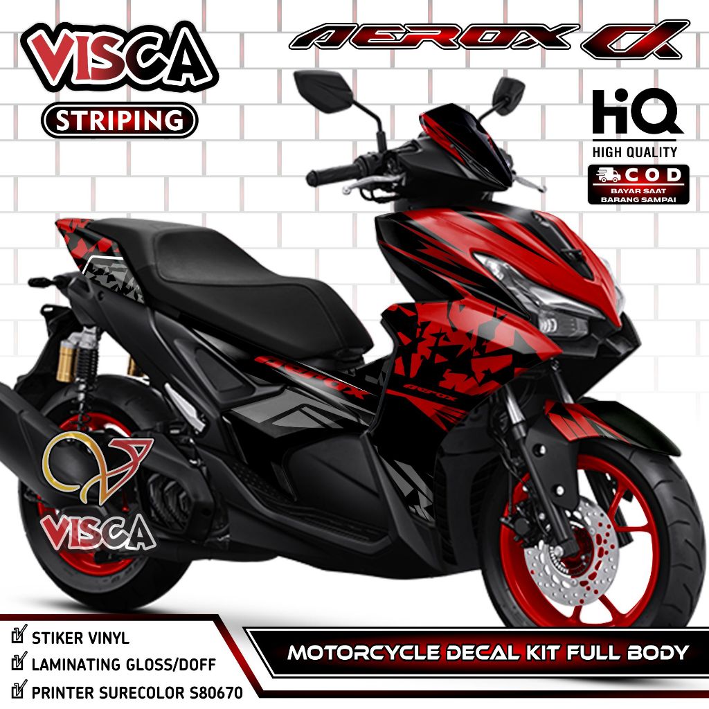 Aerox Alpha Fullbody Decal - สติ๊กเกอร์ Aerox ล่าสุด 2025 Full Body - Aerox CX Decal - Aerox 2025 St