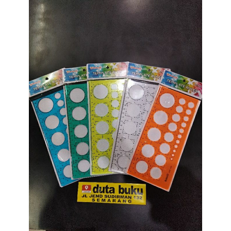 ผีเสื้อ บาท-840 ไม้บรรทัดวงกลมกลม / ไม้บรรทัดแม่แบบ / แม่พิมพ์กลม