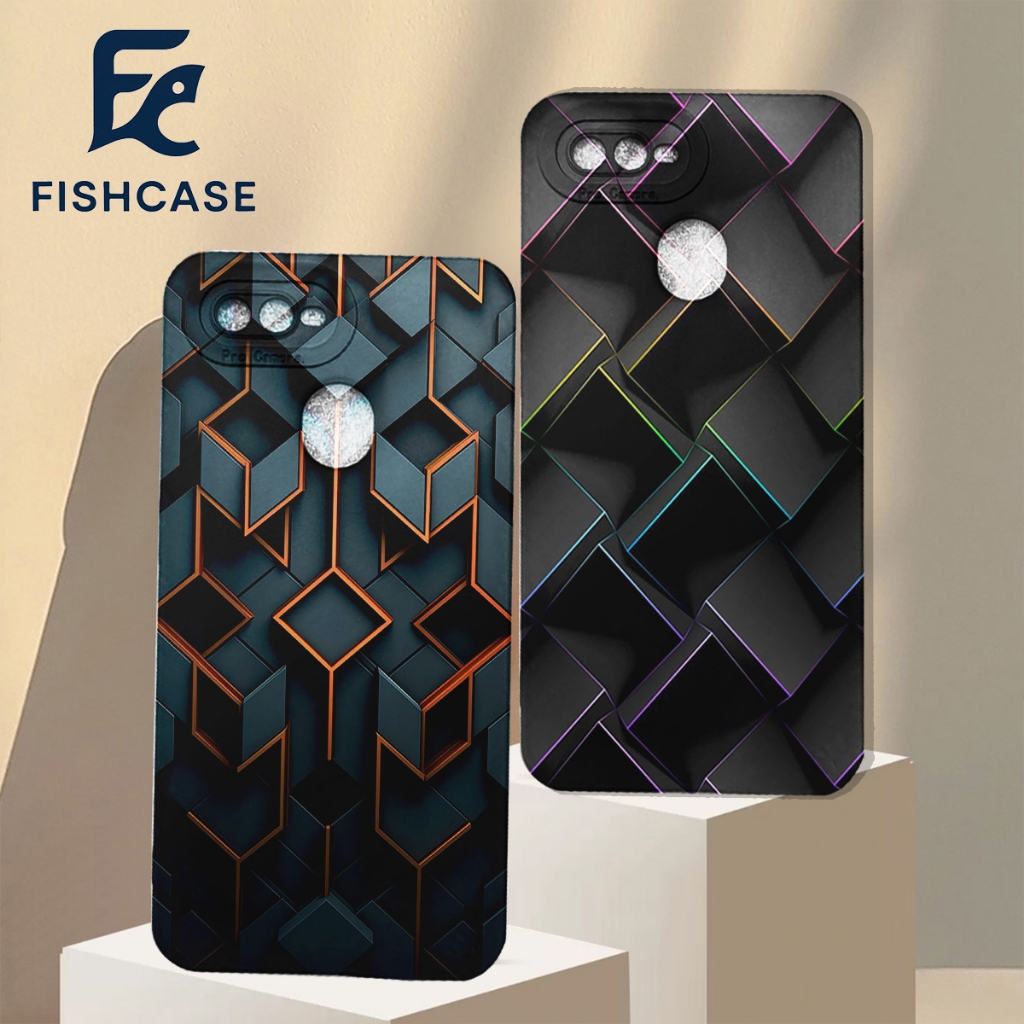 HP [FC01] Case Oppo A5s A7 A12 A11K F9 A3S A1K REALME C2 Elegant Contemporary Abstract Mobile Phone 