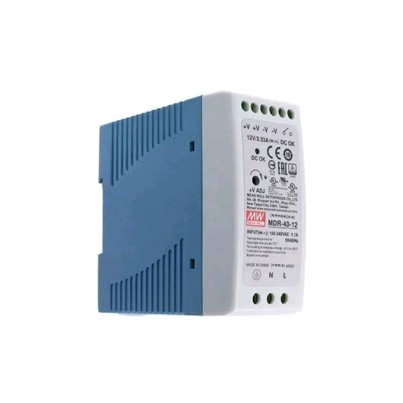 Mean Well MeanWell MDR 40-12 40W 40 วัตต์ 12V 12 โวลต์ 3.33Ah Din Rail PSU SPB-40