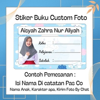 Cetak Stiker Mapel Custom Nama Dan Foto Sudah Dicutting
