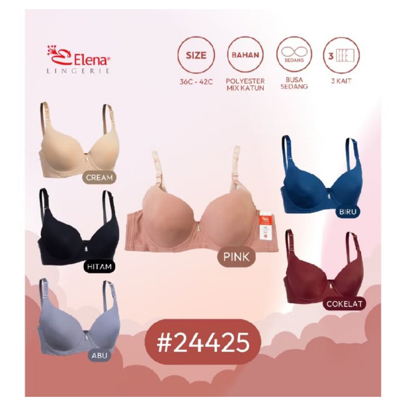 ELENA BRA 24425C BH ELENA CUP C HOOK 3 WIRE FINE MATERIAL