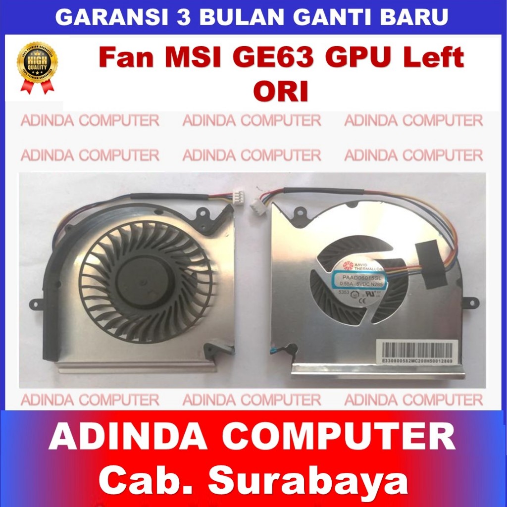 MSI GE63 GP73 GL73 GP63 GE63VR GL63 GV63 GE73 GL73VR GPU พัดลมเดิม