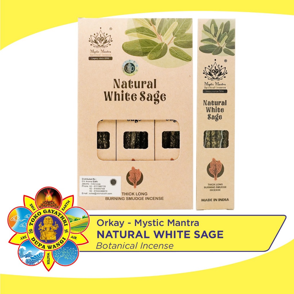 ธูปอินเดีย Aromatherapy Botanical ธูป - Orkay Natural White Sage