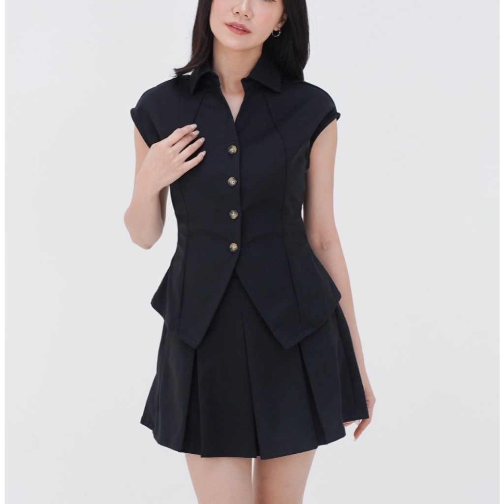 STF Label - Klassy Korean Set สีดํา - คุณภาพ Cotton Chinos A+