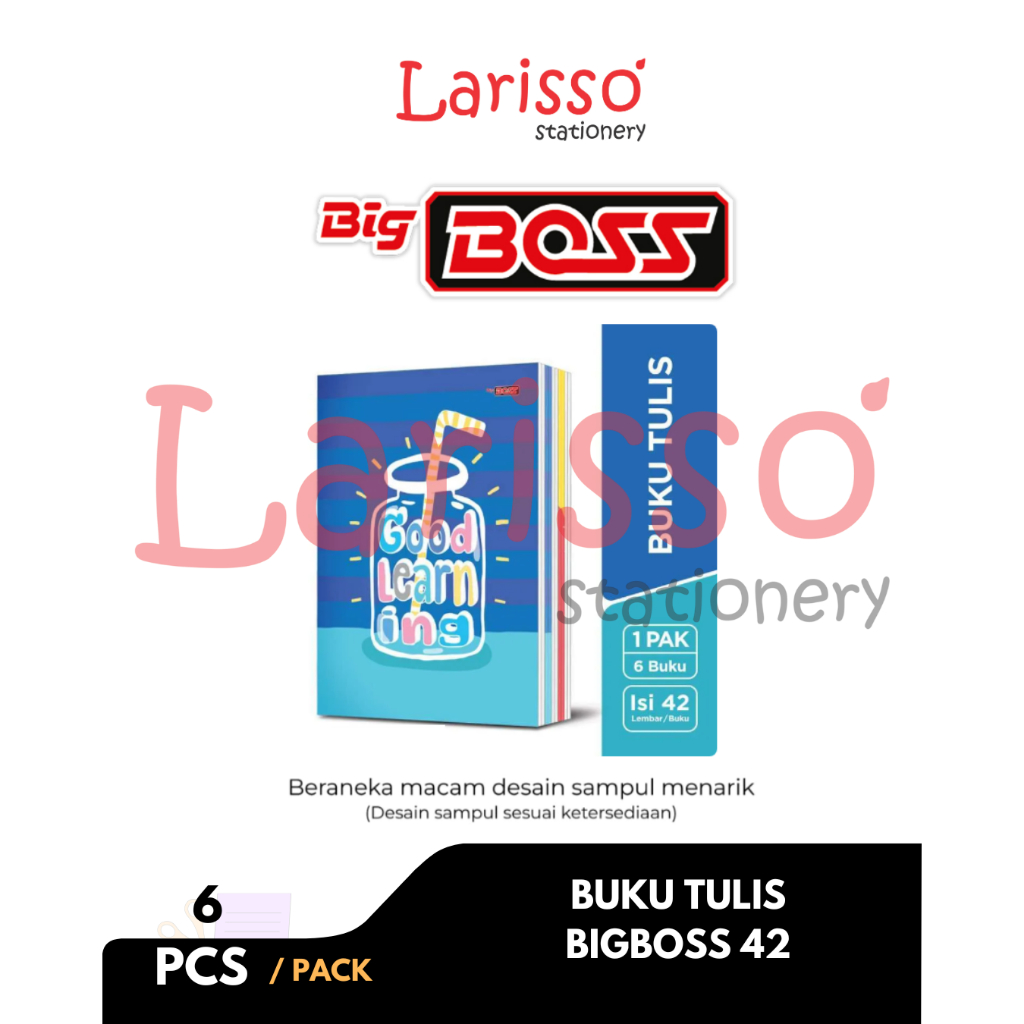 BIG BOSS – (6 ชิ้น) สมุดโน๊ตกล่อง BIG BOSS 42 แผ่น – PACK
