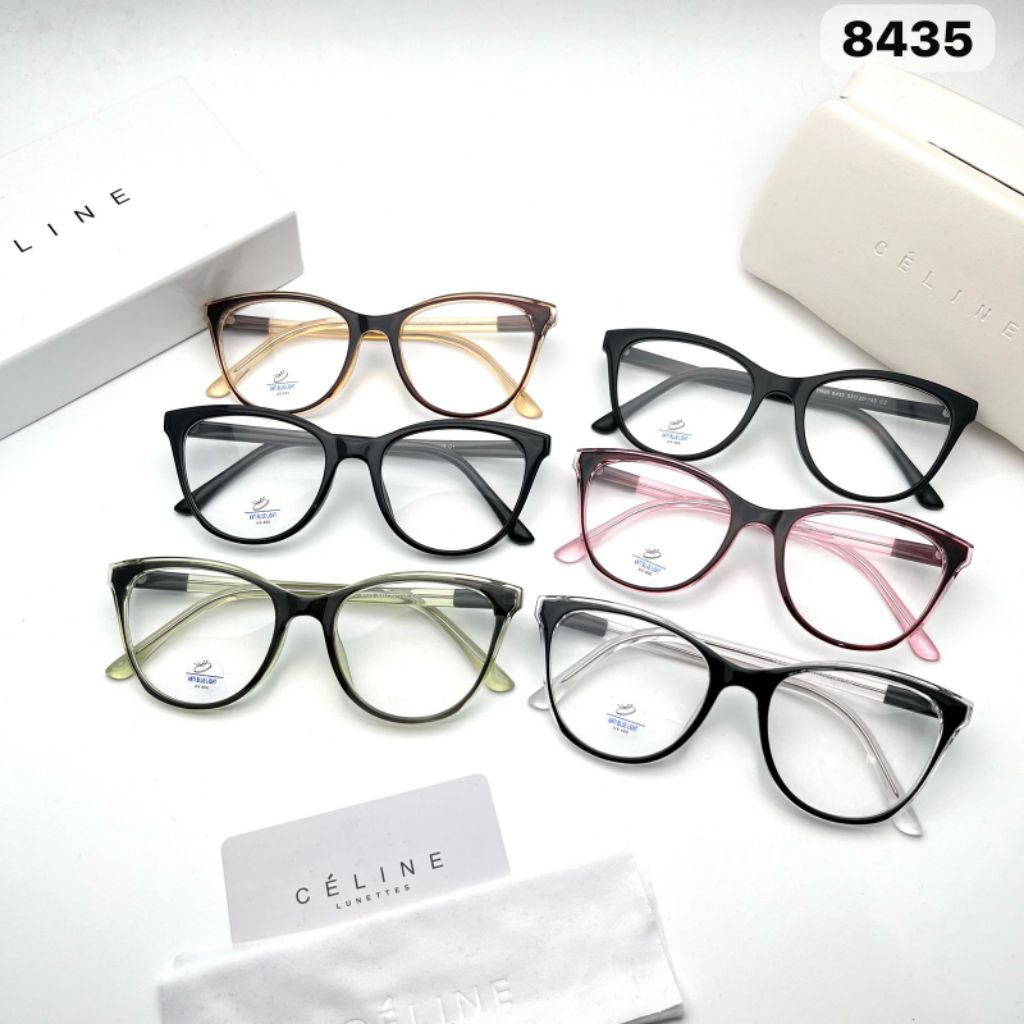 แว่นตา 8435 แพ็คเกจเลนส์ธรรมดาหรือลบ