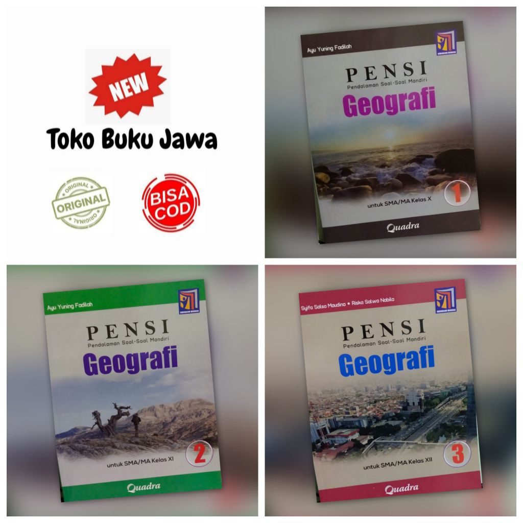 [Quadra] หนังสือคําถามประเมินภูมิศาสตร์โรงเรียนมัธยมต้นฉบับสําหรับเกรด 10 11 12 X XI XII Quadra หลัก