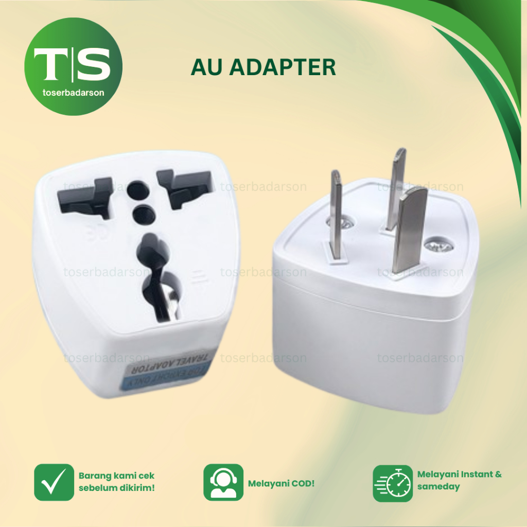 Australia New Zealand China AU Type I Travel Adapter สามขาเอียง