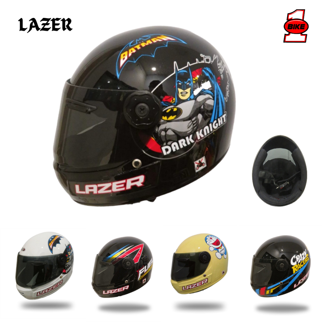 WEST LAZER CHILDRENS FULL FACE HELMET / FULL FACE MOTIF HELMET / BOYS / GIRLS / CUTE MOTIF / COOL MO