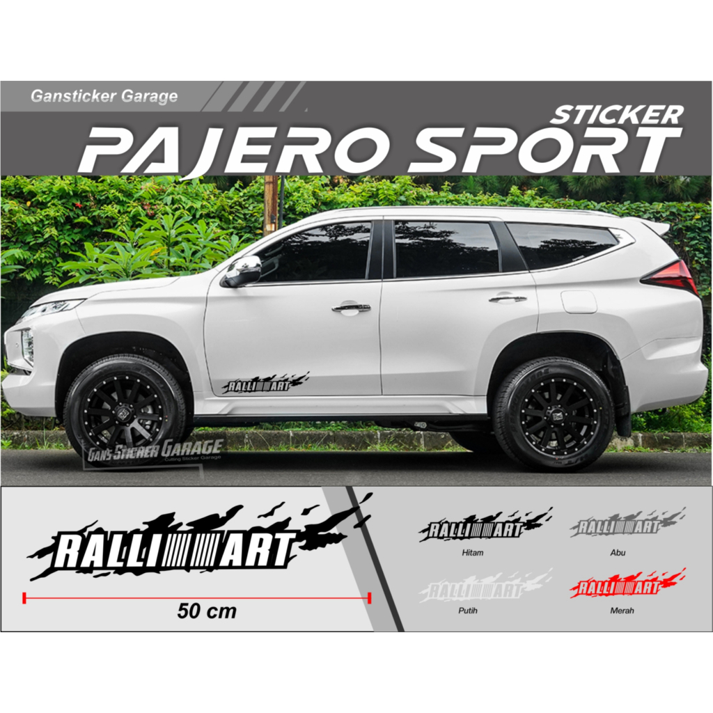 สติ๊กเกอร์ Mitsubishi Pajero Sport Ralliart | สติ๊กเกอร์ทรงสปอร์ต ติดตั้งง่าย & ทนทาน