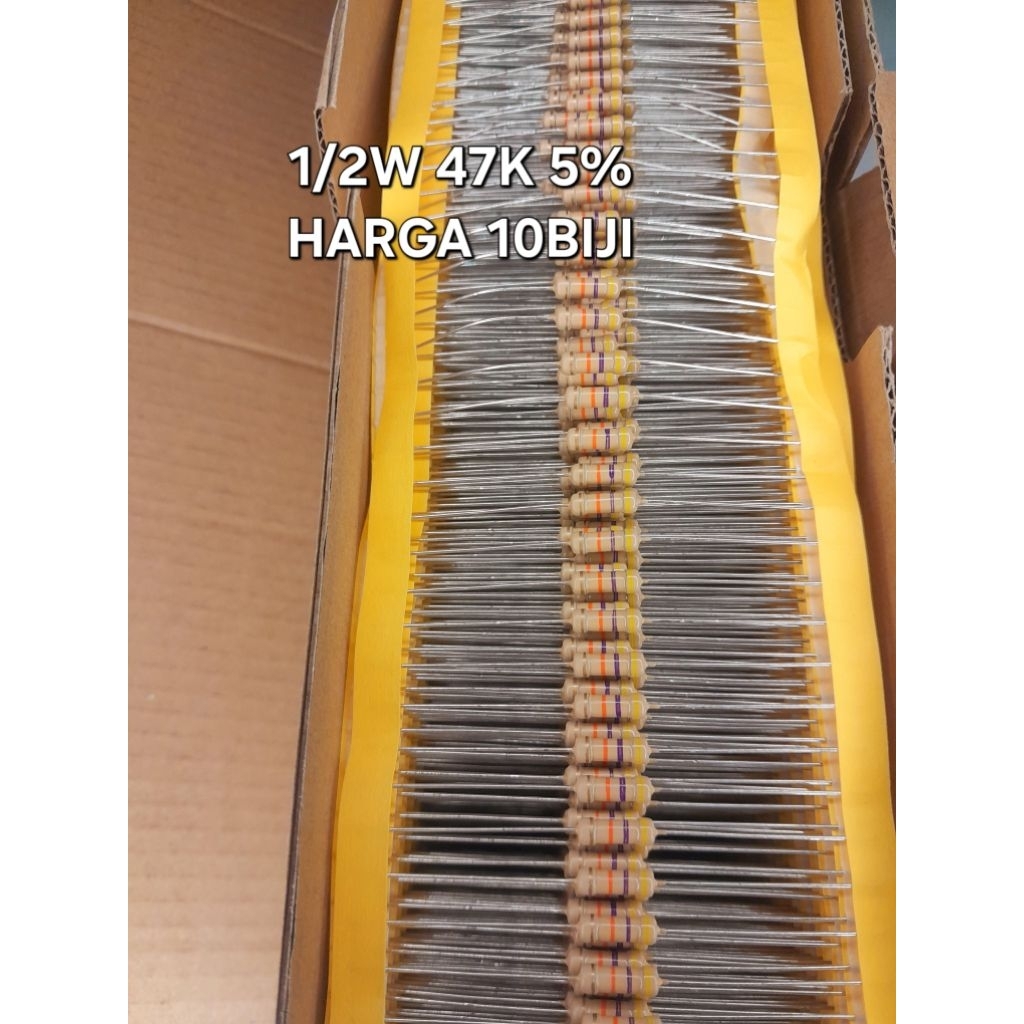 1/2W 47K 5% TAIWAN RESISTOR 10 เมล็ด