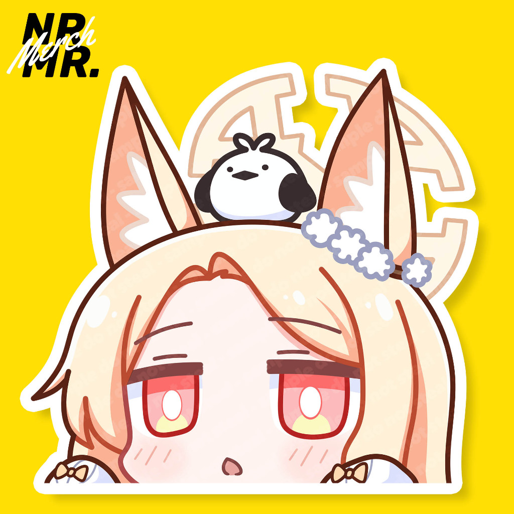 Yurizono Seia Peek Vinyl Sticker fanmade Blue Archive