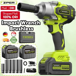 ZPER Cordless Impact Wrench Brushless impact baterai wrench Mobil Mesin Bor Untuk Baut ZP013
