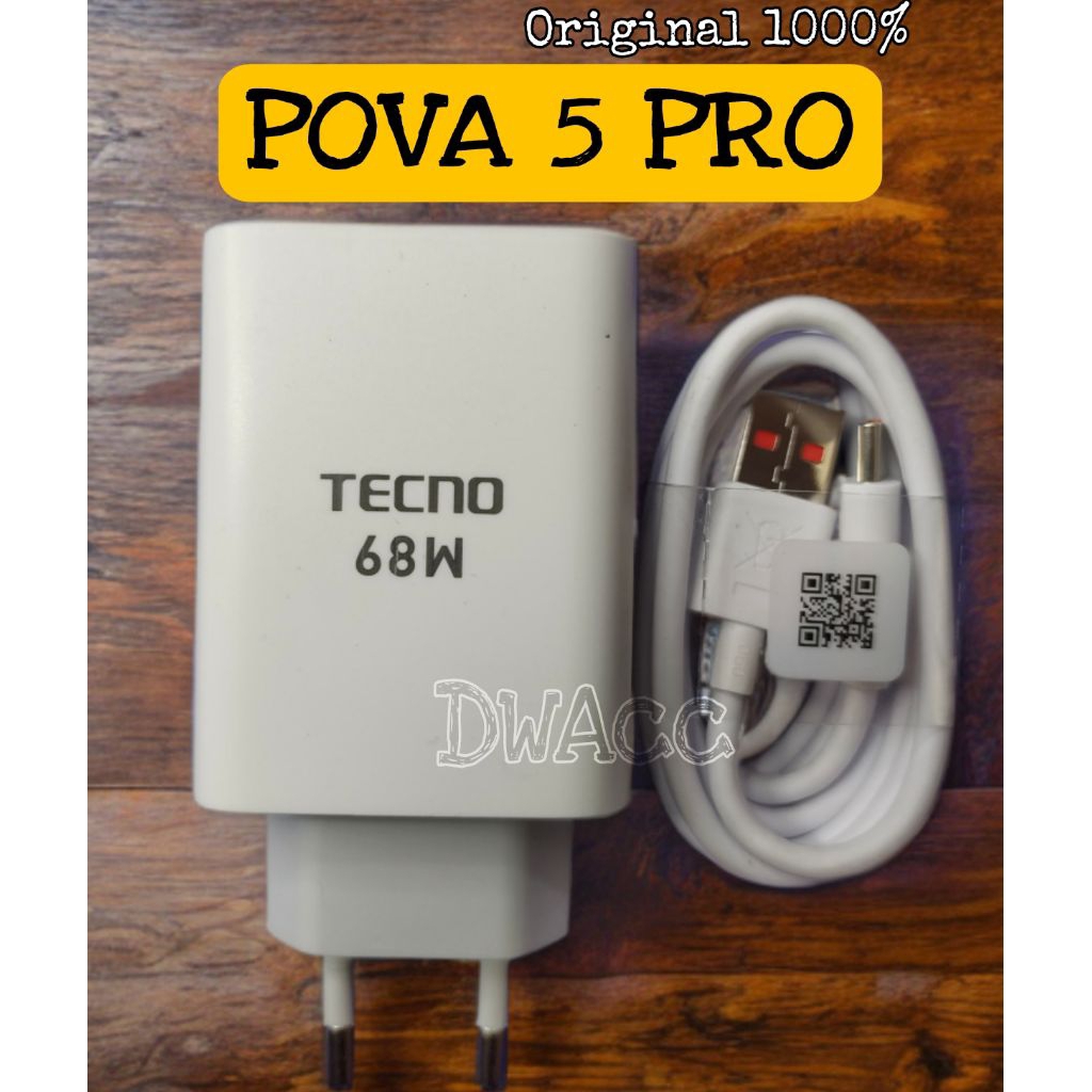 เครื่องชาร์จ TECNO POVA 5 PRO 68Watt ของแท้ 100% ชาร์จเร็ว