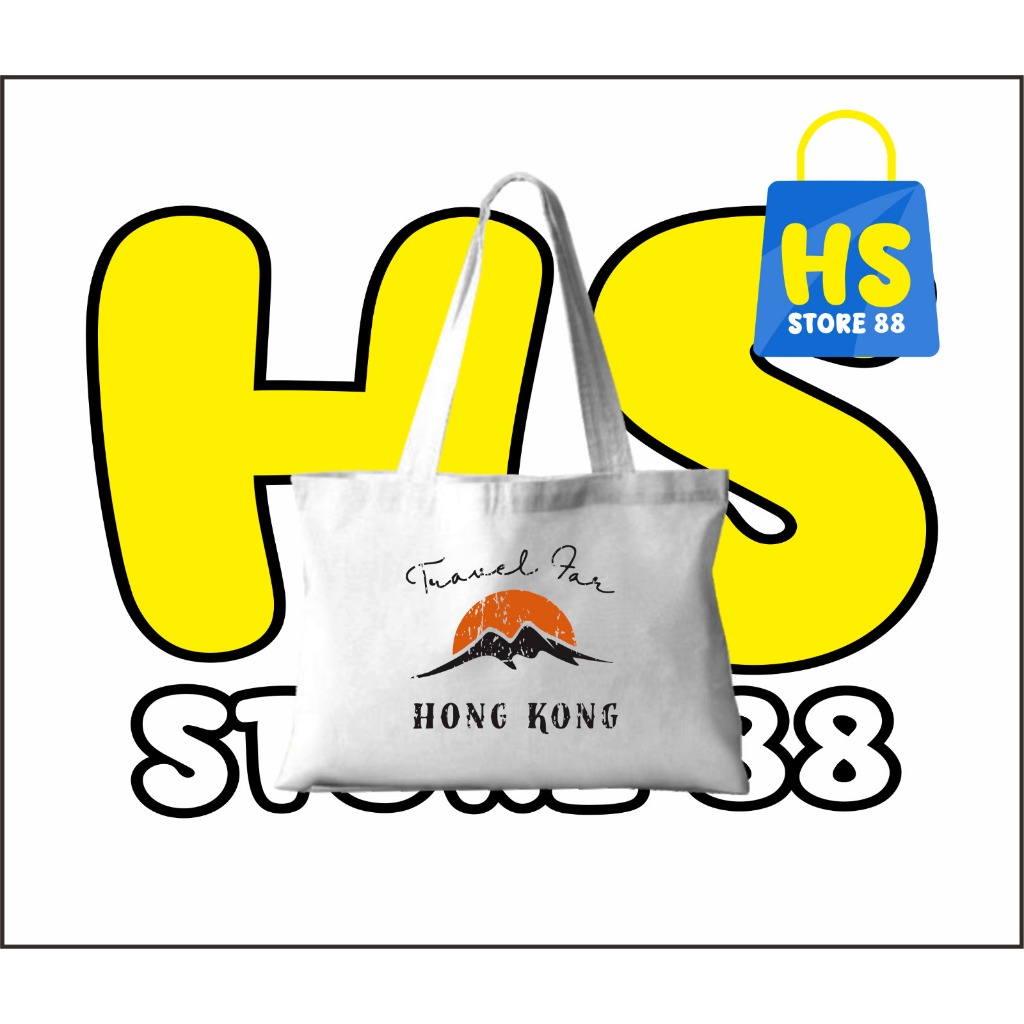 HONG KONG TOTEBAG - HONG KONG TOTE BAG - HONG KONG SOUVNIRS - HONG KONG BAGS