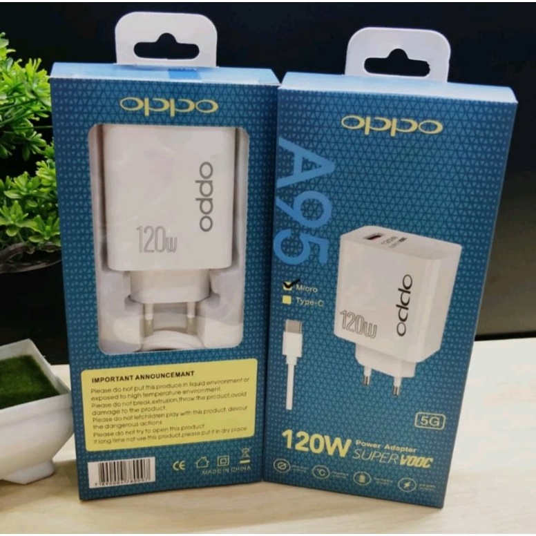 CODE D2A เครื่องชาร์จ Oppo A95 Super Vooc 18W Micro และ Type c Casan Oppo A95 Super Vooc Android และ