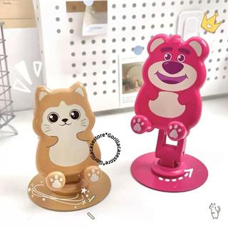 Premium S112 telescopic bracket stand holder handphone holder hp karakter lucu lucu lotso bear rabbit mental aluminum rotari 360 derajat