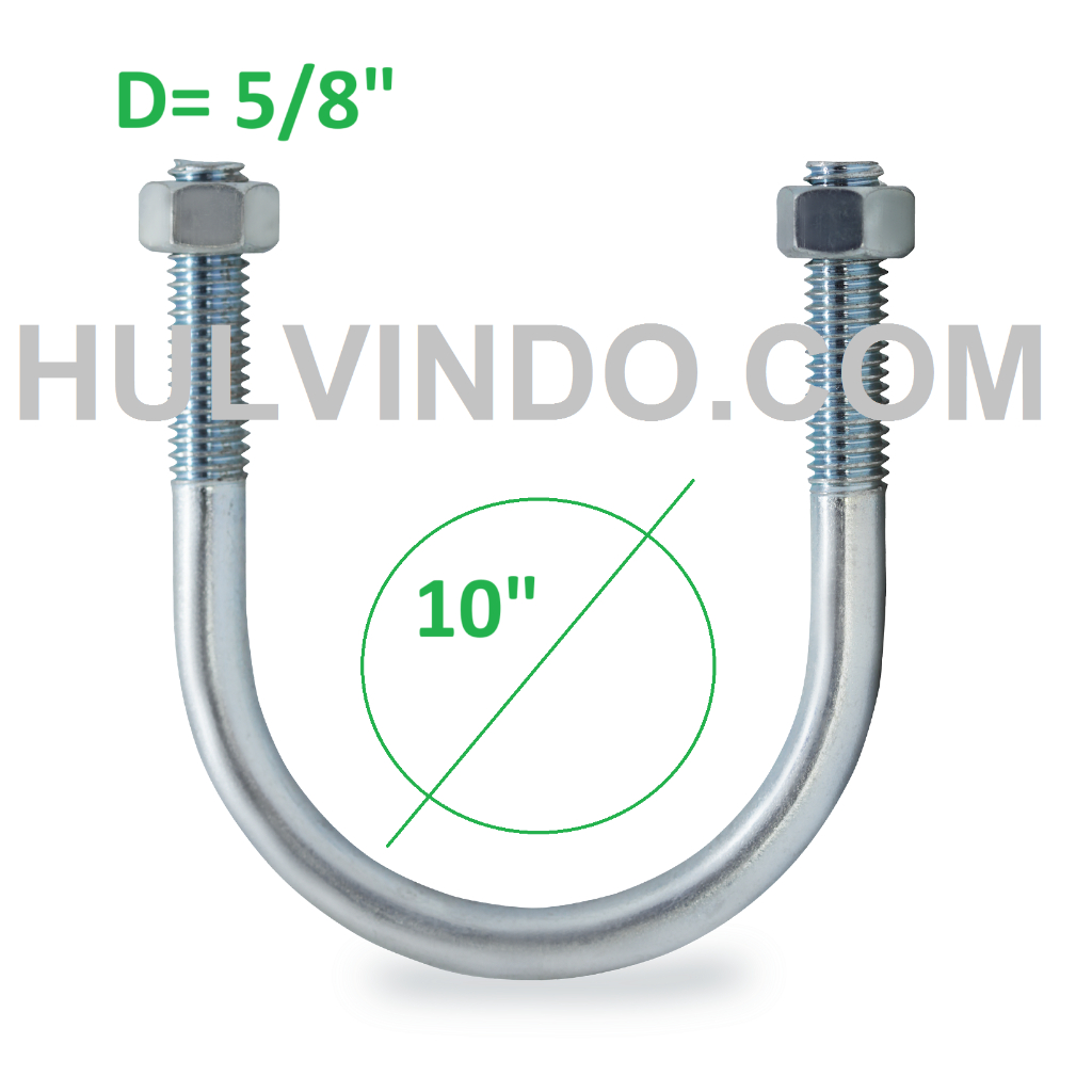 U-BOLT GALVANZED PIPE 5/8 X 10