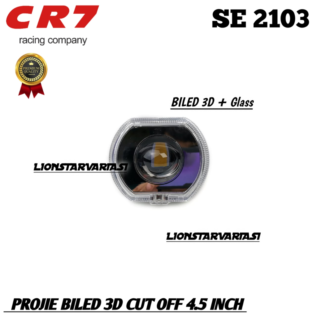 โปรเจคเตอร์โปรเจคเตอร์บิล 4.5 นิ้ว 3D CR7 SE 2103 Plus Devil Glass Shrud สูงต่ํา D2 มอเตอร์รถ Piw - รูปที่ 6