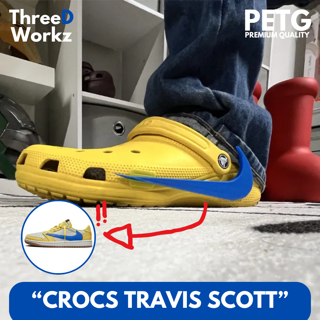 รองเท้าแตะ CLOG CHARMTZ PIN ด้านข้างอุปกรณ์เสริมโลโก้ AIR JORDAN TRAVIS SCOTT รองเท้า