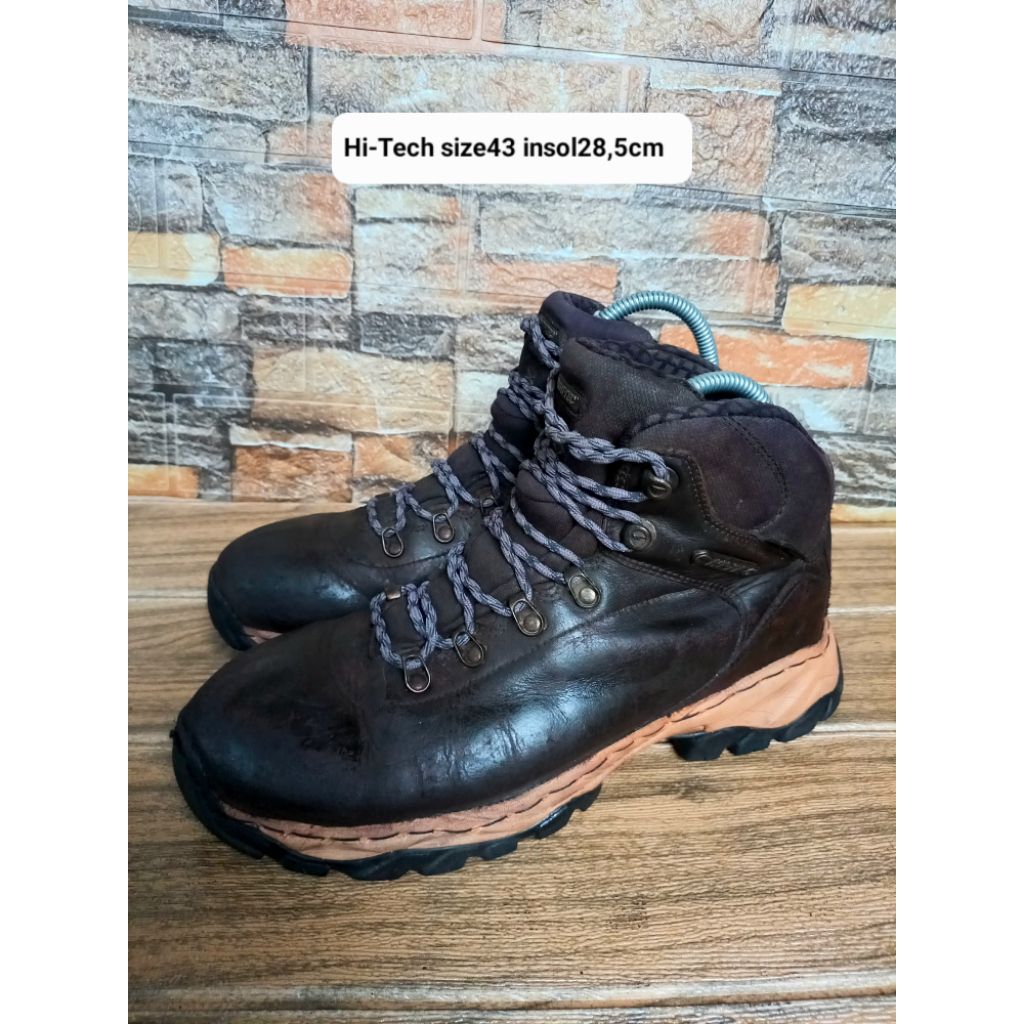 รองเท้าภูเขากลางแจ้งกันน้ํา Hi-Tech ไซส์ 43 พื้นรองเท้า 28cm