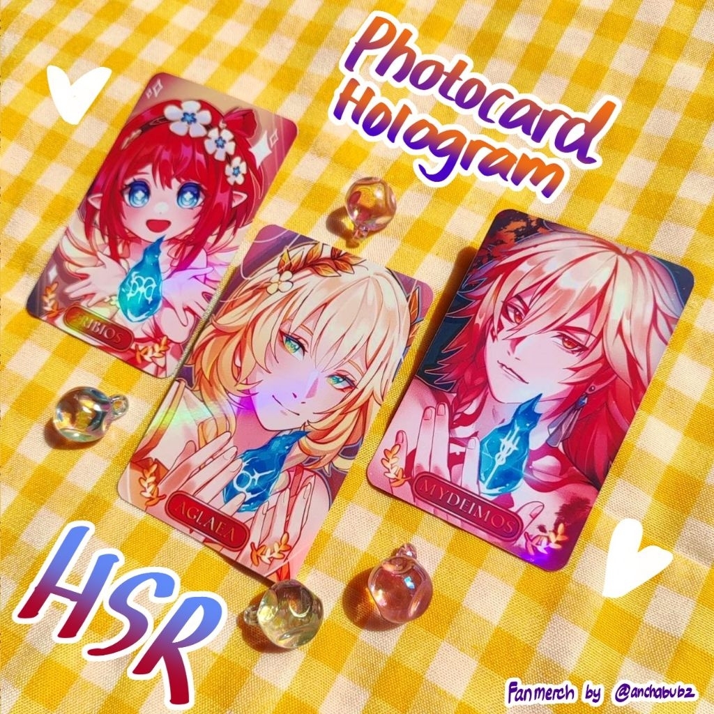PHOTOCARD HOLO HSR รางดาว Honkai (Mydei, Agleaa, Tribios) ขอบกลม