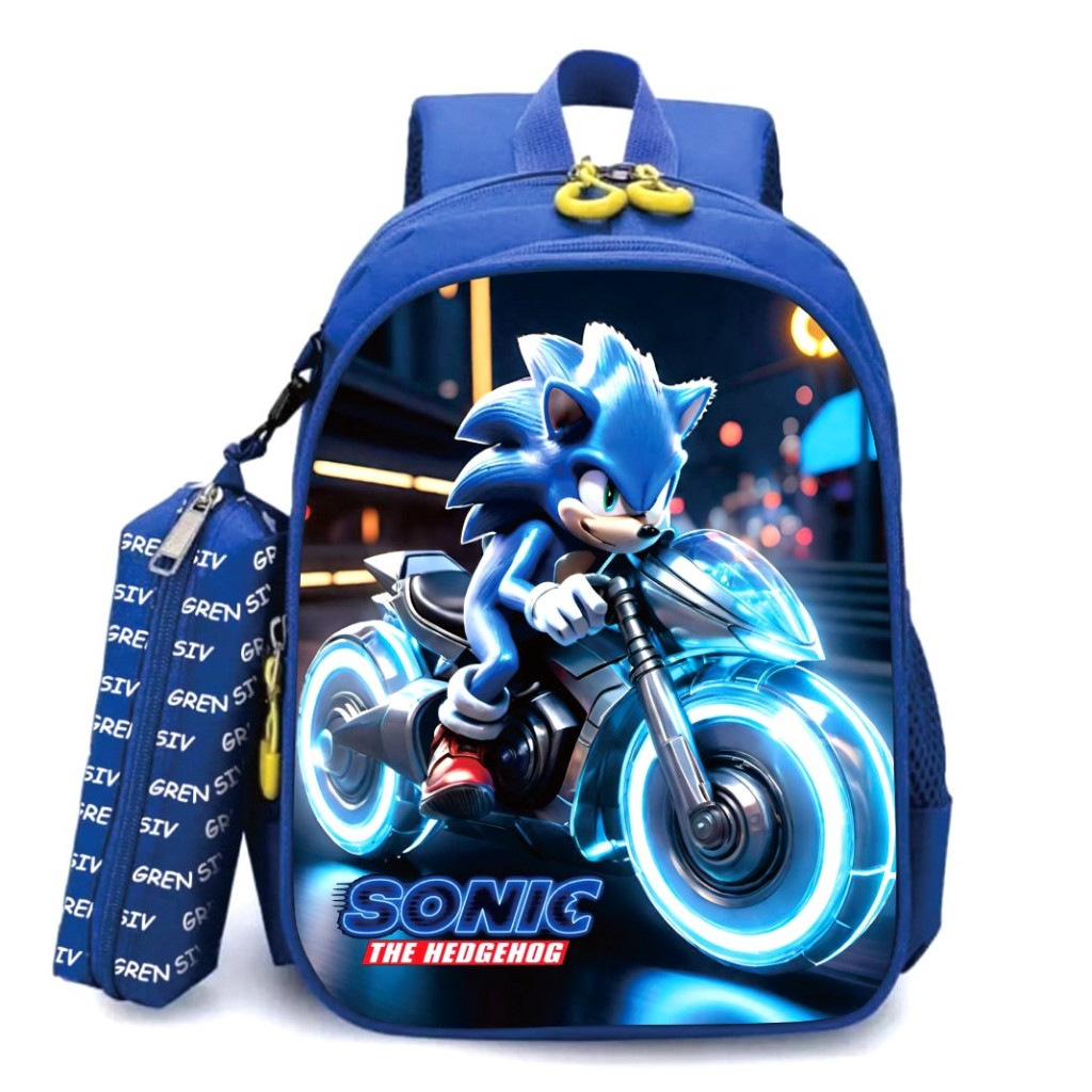 กระเป๋าเป้ CAN PAY ON THE PLACE SONIC สําหรับนักเรียนชายและเด็กอนุบาล-ประถม