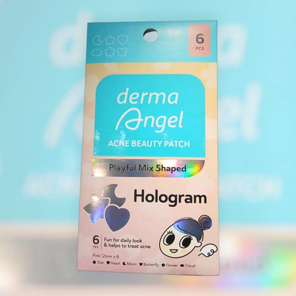เนื้อหาผสมขี้เล่นของ Derma Angel Hologram 6 ชิ้น