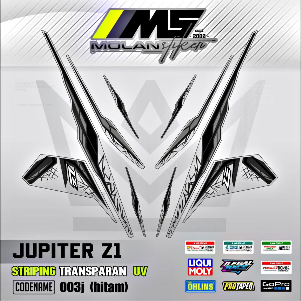 Decal สติกเกอร์ Striping Variation โปร่งใส Uv Jupiter Z1 Lz Lagenda 115 Z Jupiter RC New Jupiter Z1 
