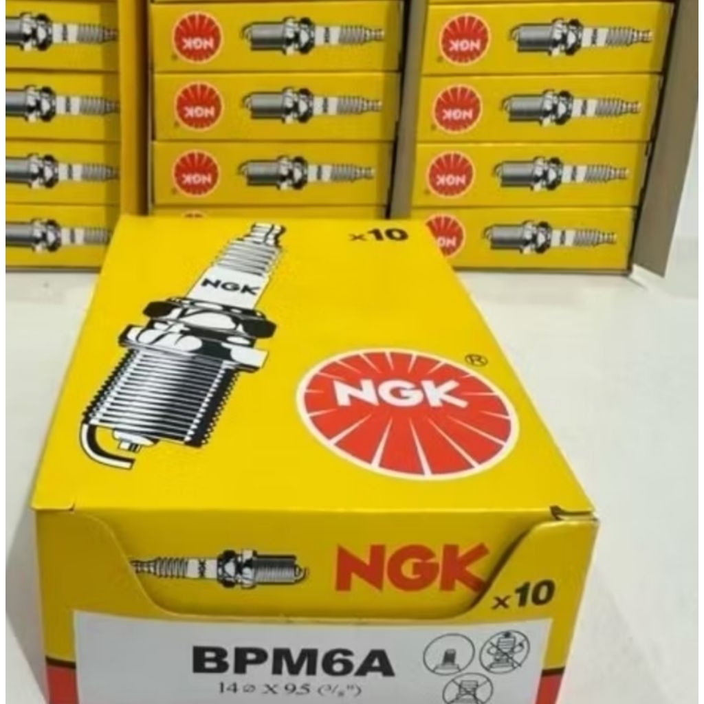 NGK BPM6A SPARK PLUG PER BOX CONTENTS (10 ชิ้น)
