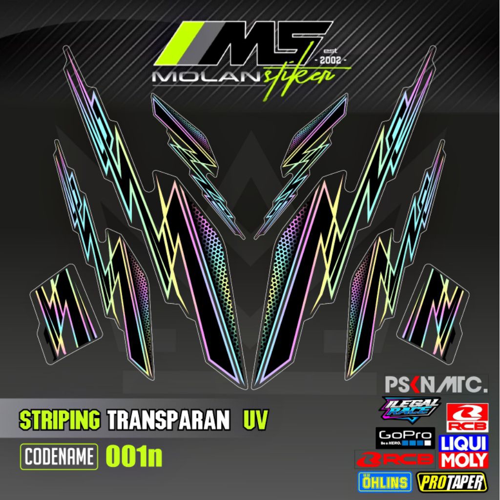 Decal สติกเกอร์ Striping Variation โปร่งใส Uv Fazzio Yamaha Fazzio 125 Hybrid Fazzio Neo Fazzio Lux 