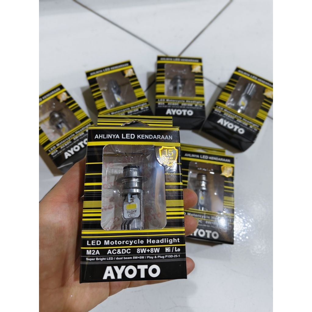 หลอดไฟหน้า Led Ayoto AC&DC 8W+8W ดั้งเดิม