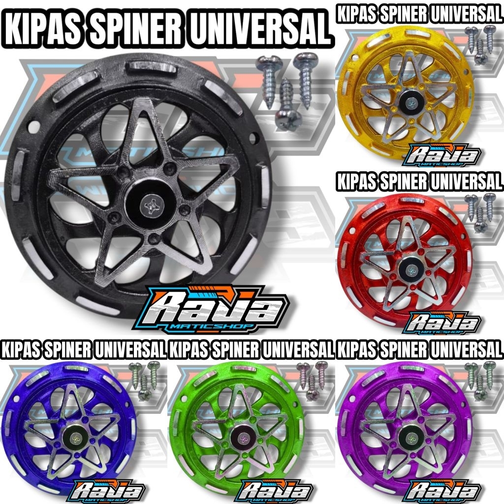 MESIN ฝาครอบเครื่องยนต์พัดลม SPINNER SPINNER BEAT SCOOPY VARIO MIO VESPA FIZ R PNP ALL MOTORCYCLES (BONUS BOLT + สติ๊กเกอร์)
