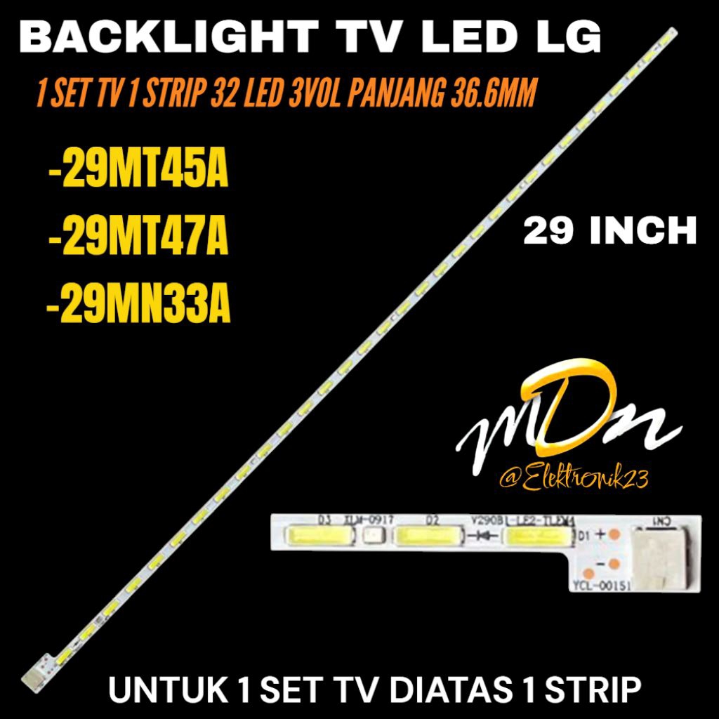 LG 29 INCH LED TV BACKLIGHT 29MT45A-29MT47A- 29MN33A LG 29 INCH TV BACKLIGHT