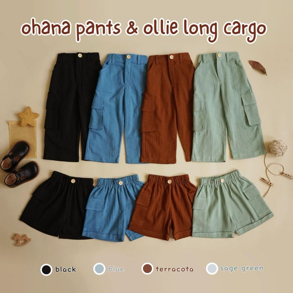 Ollie Long Cargo Pant - กางเกงคาร์โก้เด็ก อายุ 1y - 10y
