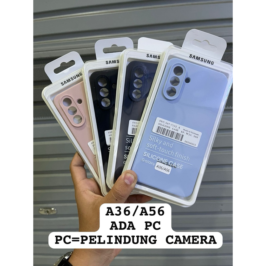 เคสซิลิโคน SAMSUNG A37/A57/A07/A17 4G/5G/S25 FE/A26 NON PC/A36 5G พร้อม PC/A56 5G 2025 พร้อมเคส PC VELVET ANTI-DUST ฝาครอบยางป้องกันยาง