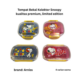 Lunch Box Kolektor Snoopy Limited Edition, Premium Quality Arniss | Tempat Bekal Lunch Box