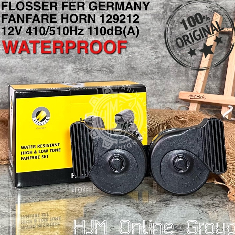 CODE S89W BMW FLOSSER FER GERMANY SNAIL HORNS 129212 12V 4151Hz กันน้ํา