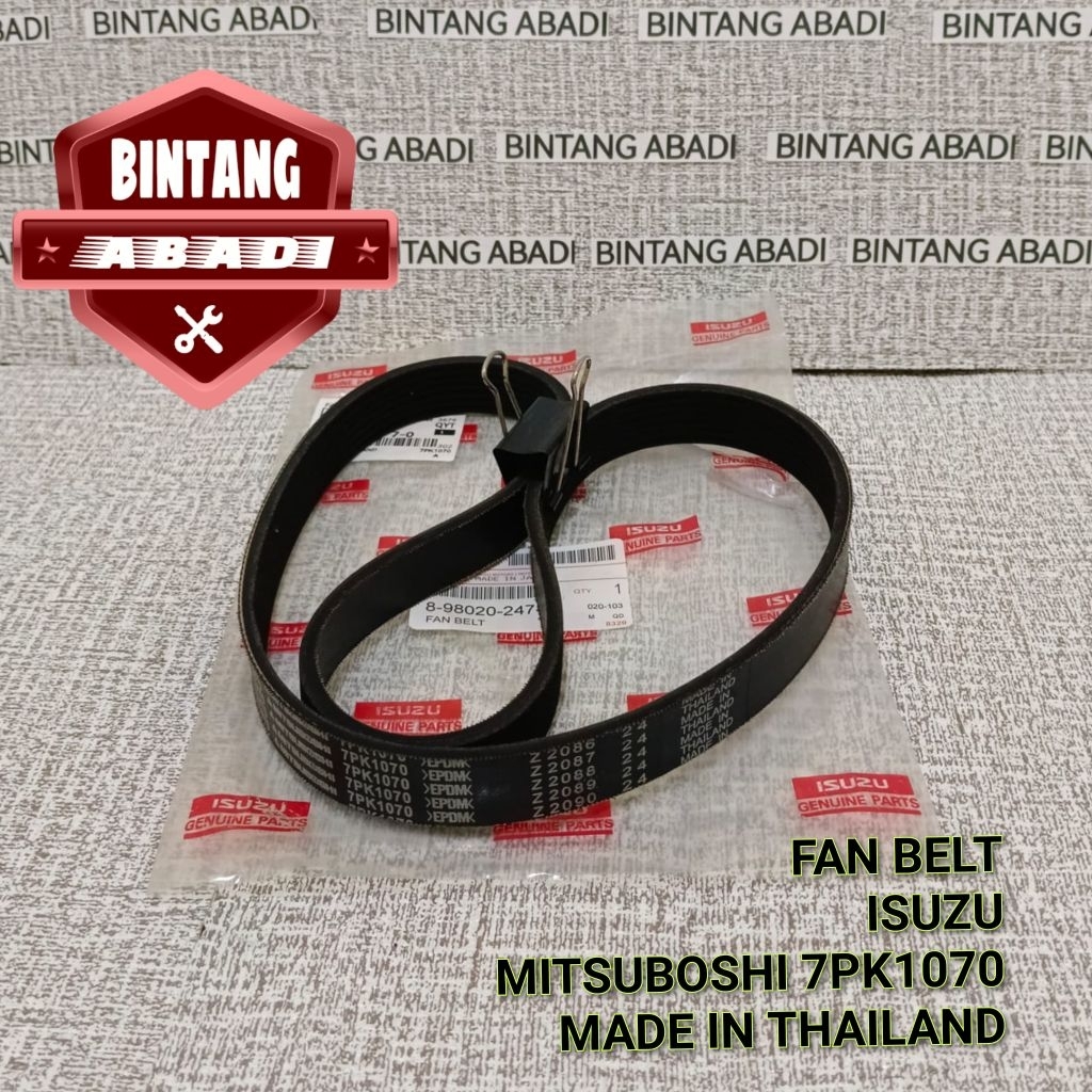FAN BELT GIGA D-MAX FAN BELT ISUZU MUX 2016 UP DMAX 7PK1070