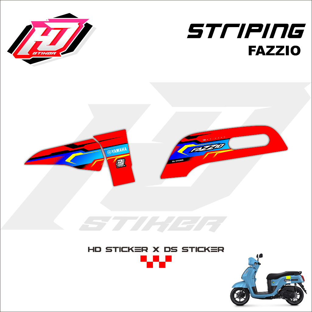 Fazzio Striping Stickers Fazzio HD Variation Decal สติ๊กเกอร์130625 สติ๊กเกอร์ ความละเอียดสูง