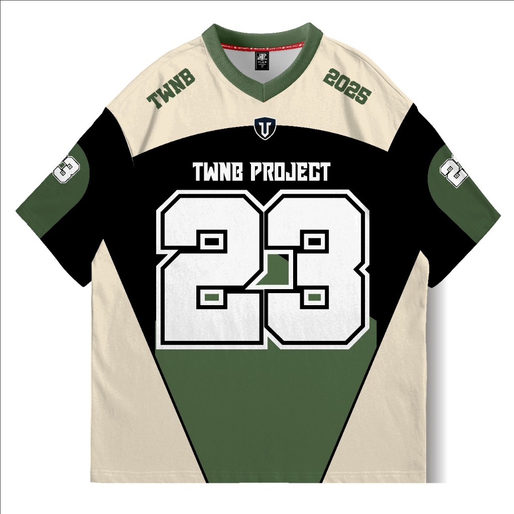 TWNB OVERSIZE JERSEY GRNBLCK23 - OVERSIZE KOREAN JERSEY - DRYFIT JERSEY - เสื้อยืด OVERSIZE JERSEY -