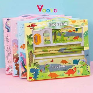 VOOVA Paket Alat Tulis Lengkap/ Alat Tulis Lucu/ Paket ATK Sekolah/ Alat Tulis Sekolah Lucu/ Stationary Set/ ATK 7 in 1