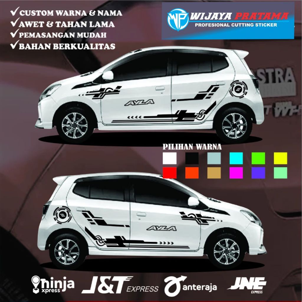 AYLA สติ๊กเกอร์ติดรถ, DAIHATSU AYLA SIDE BODY LIST