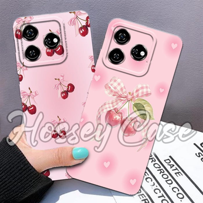 เคสนิ่มสําหรับ Oppo A3s / Realme C1 / A1k / Realme C2 / a5s / A7 / F9 / A12 / A11K - Cherry Motif - 