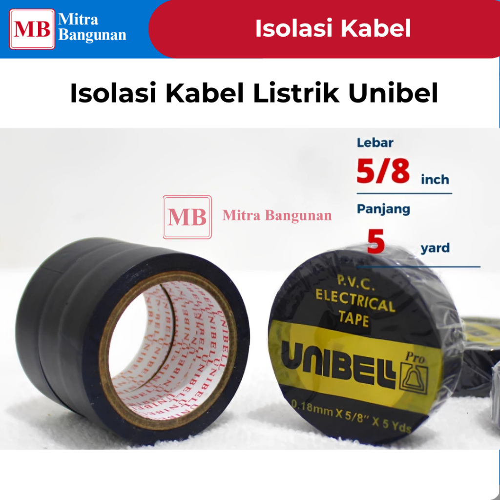 UNIBEL BLACK INSULATION / ELECTRICAL TAPE / PVC ELECTRICAL INSULATION