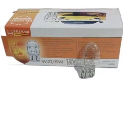 BELLFORD T20 W21/5W 12V K2 T20/T 20 12V K2/Cumi หลอดไฟ Plug-in หยุด/เบรค T20 12V ขา/2 ขา/K 2