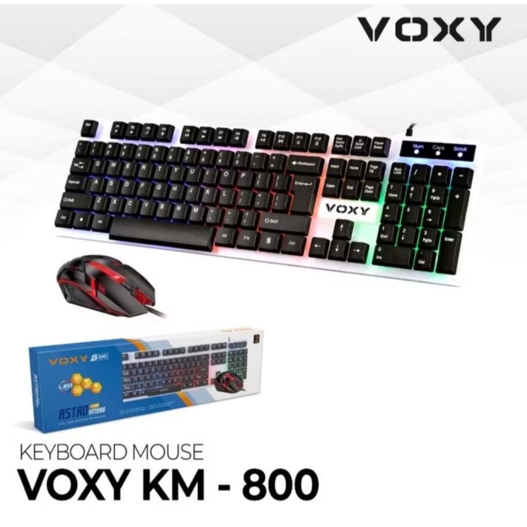 Voxy Keyboard Mouse Gaming KM800 Led rgb